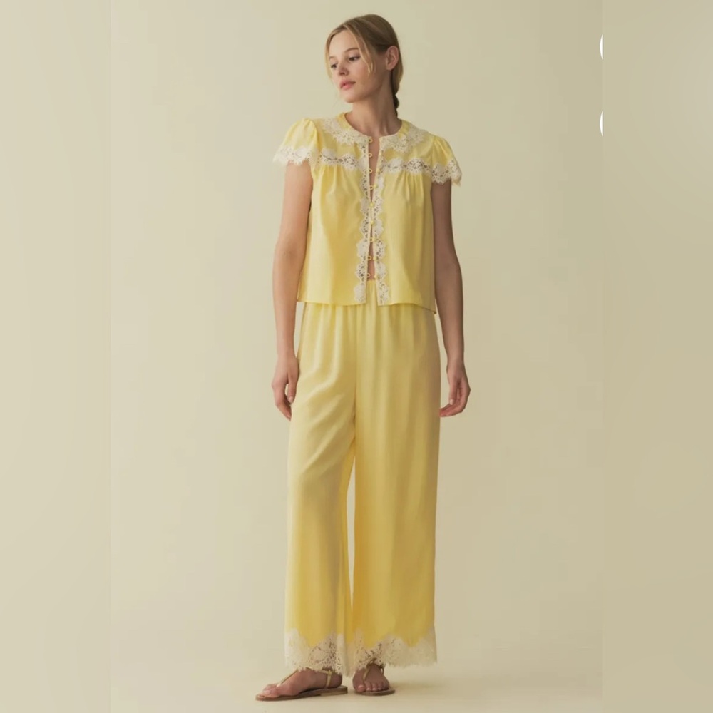 ISO: DÔEN Pants Lavon Yellow Rose Size Small
